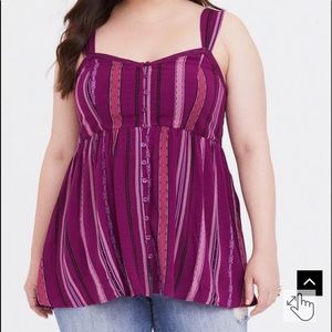 Torrid Size 3, Babydoll Crepe Tank